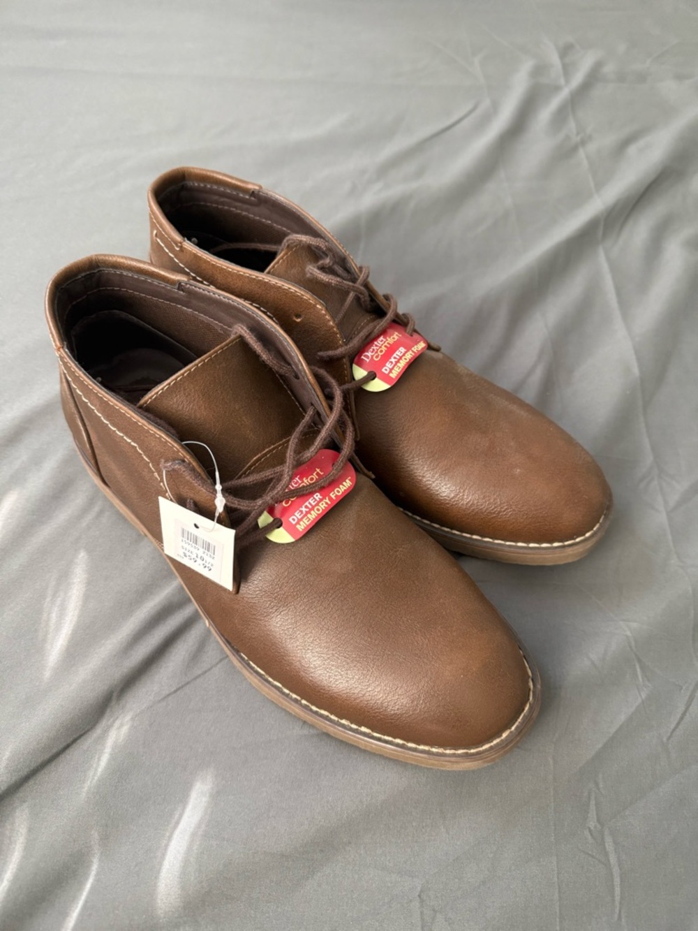 Men's Brown Leather Lace-Up Chukka Boots Size 10.5